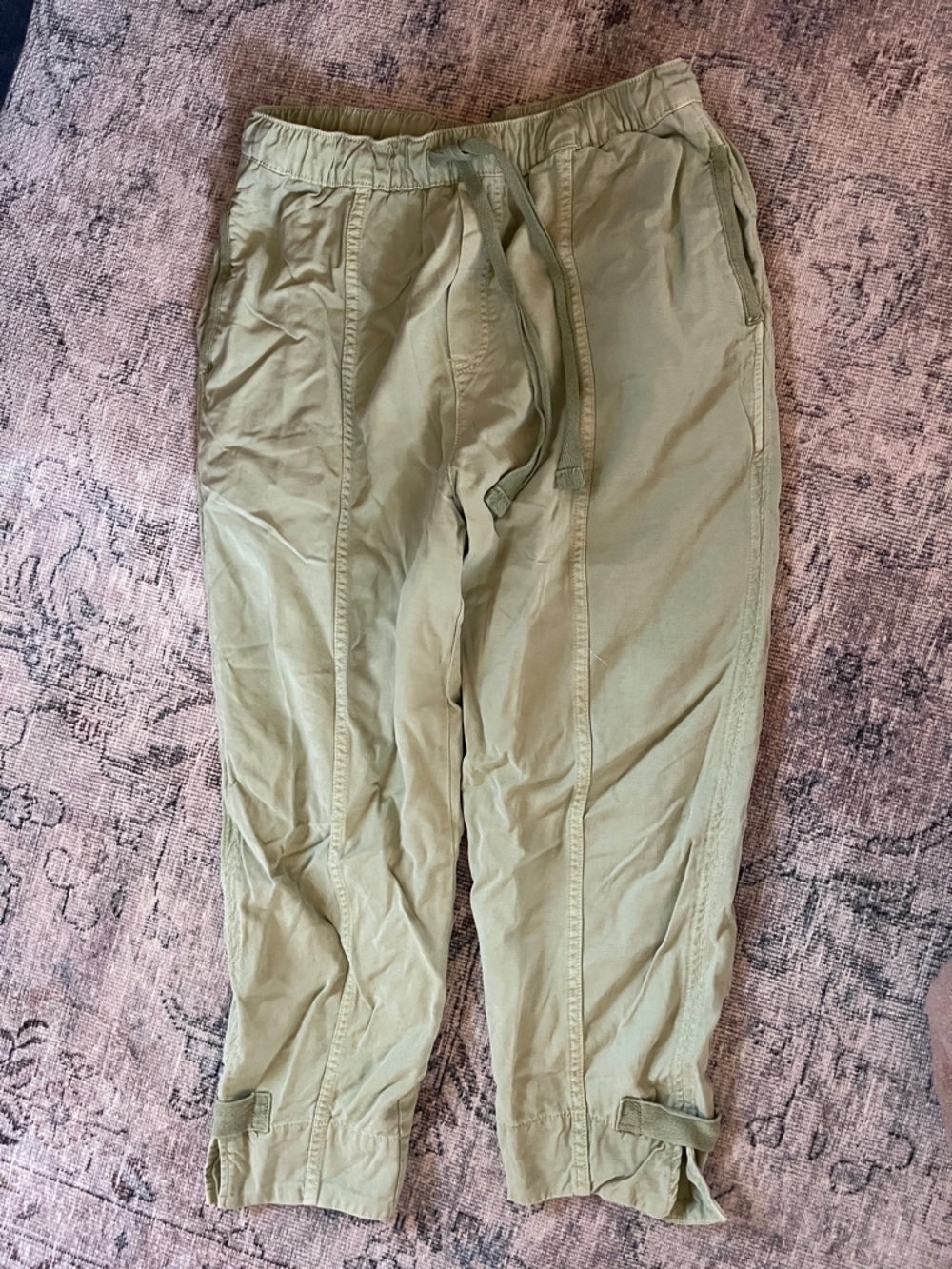 Zara Sage Green Relaxed Cargo Pants